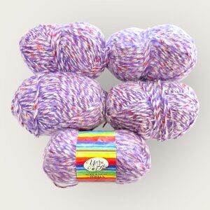 Yarn Bee Icelandic Jewels Amethyst Bulky Yarn Lot 5 Skeins 3.5 Oz Each